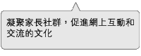 家長相關內容介紹：凝聚家長社群，促進網上互動和交流的文化